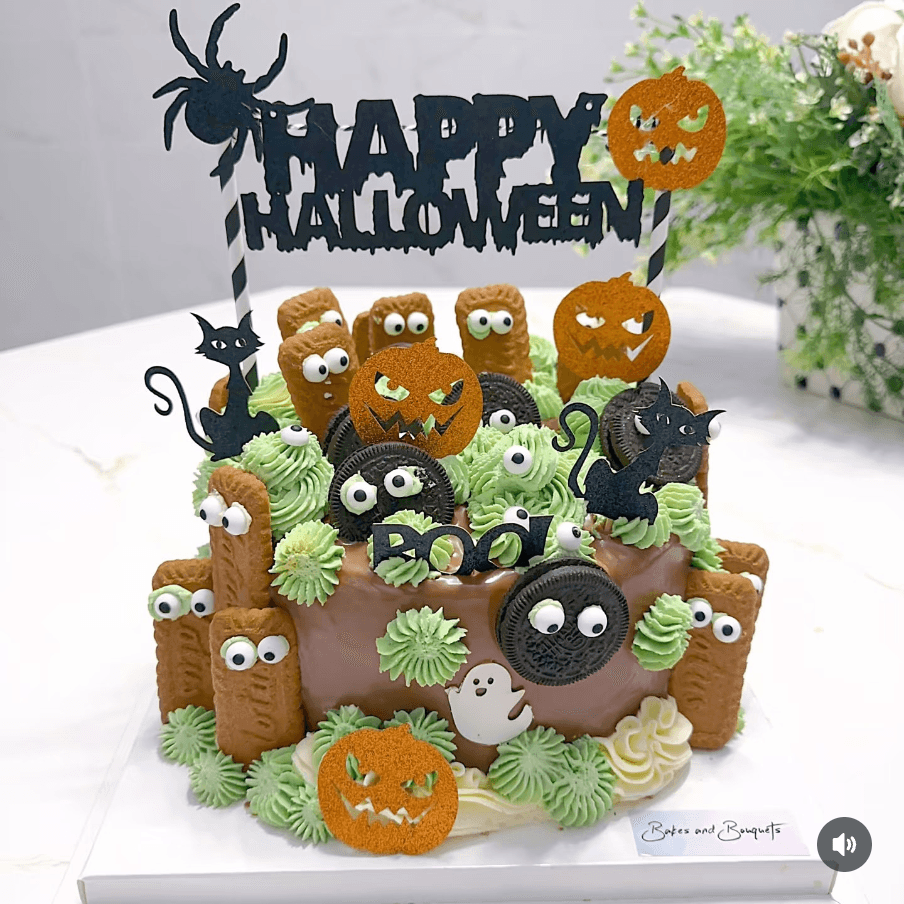 8 inch Halloween themed cake